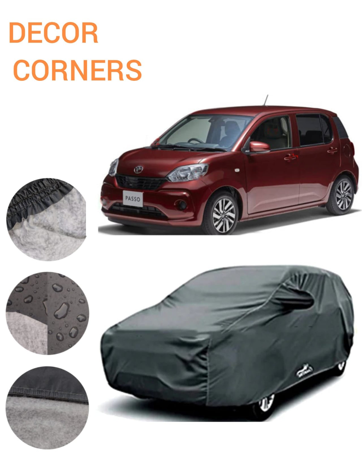 TOYOTA PASSO PVC COTTON TOP COVER