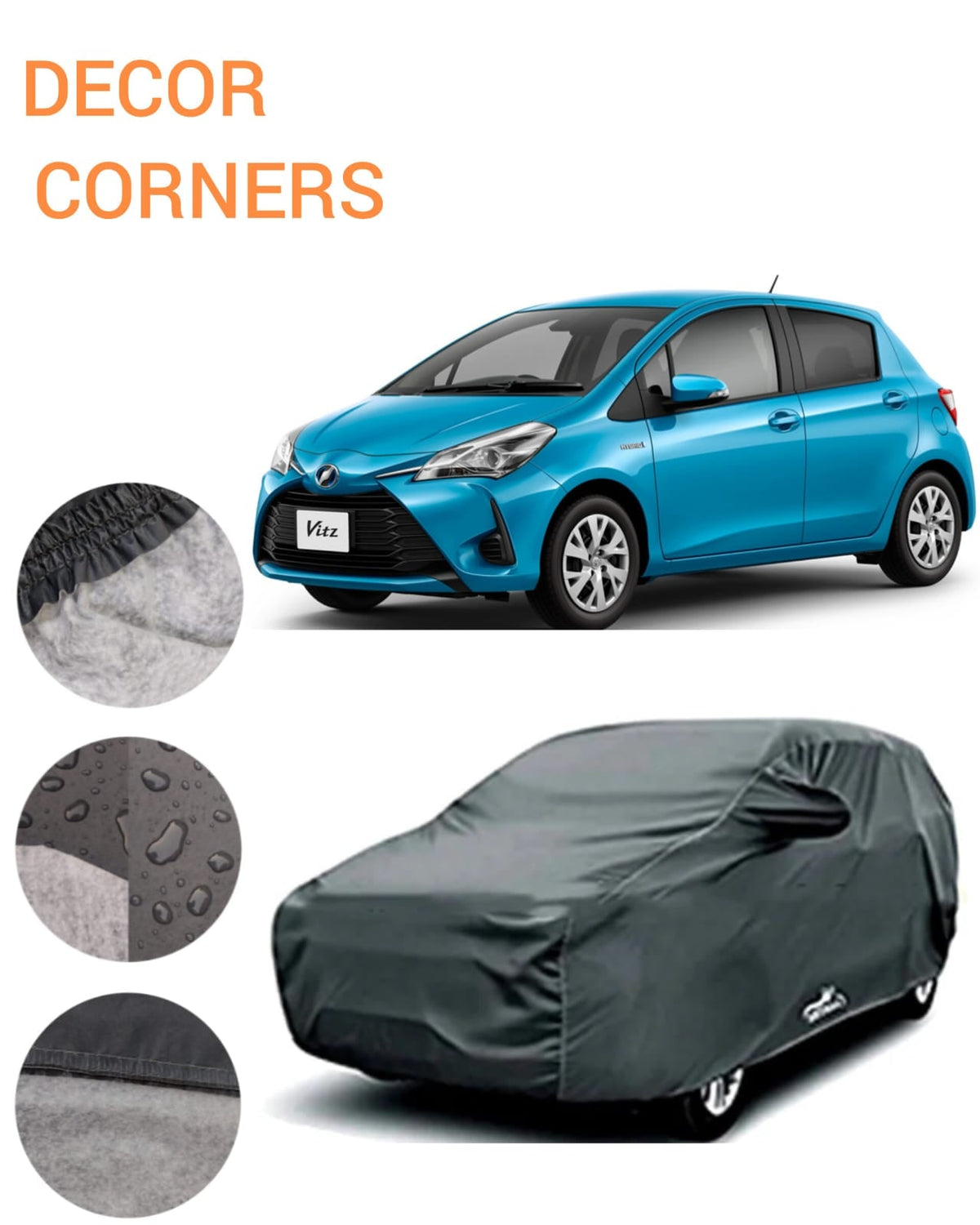 TOYOTA NEW VITZ PVC COTTON TOP COVER
