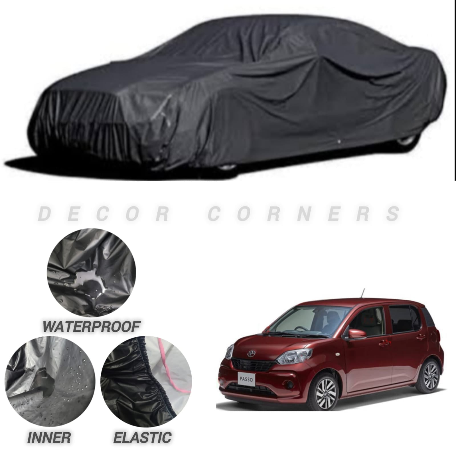 Toyota Passo Water & Dust Proof Neoprene Top Cover