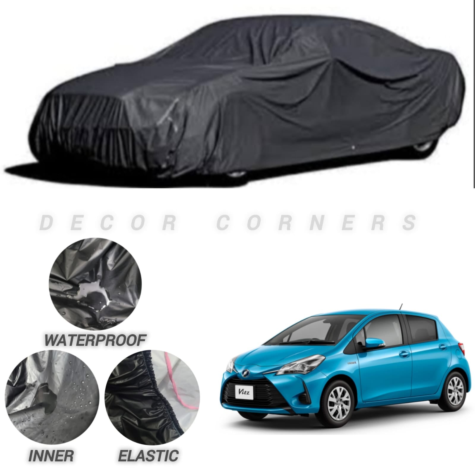 Toyota New Vitz Water & Dust Proof Neoprene Top Cover