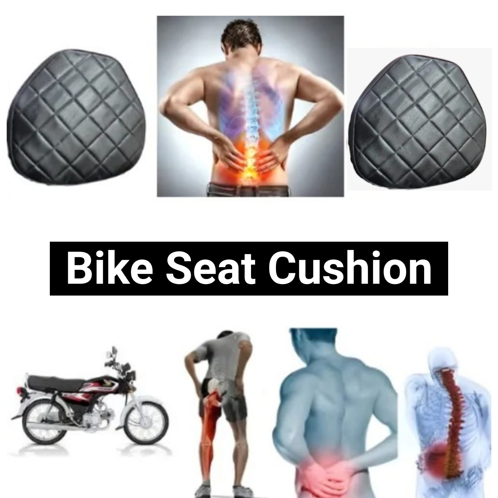Bike Seat Cushion - Universal Size (CD 70/ CG 125/150 CHINA 70/ Suzuki/ Yamaha EVEs & Others)